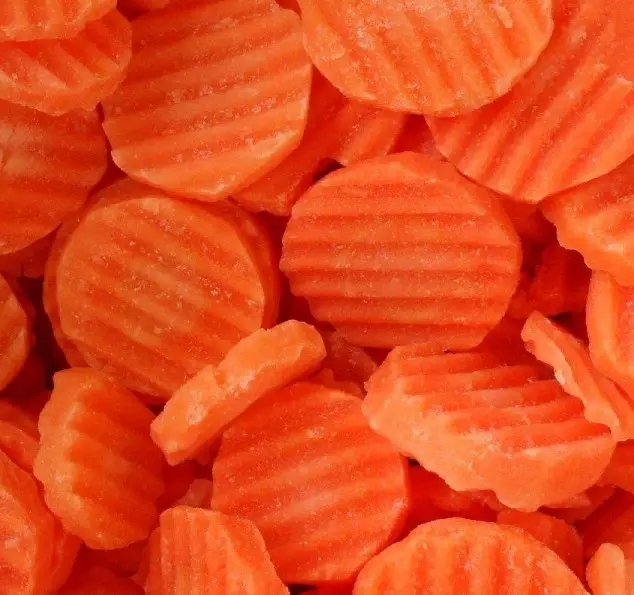 Iqf fechadura congelada cenoura cenoura, fatias de vegetais congelados