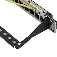 Panel Patch Keystone Kosong 10" 1U STP 24-Port Cat5e RJ45 Tembaga untuk Rak, Sesuai Standar ANSI/TIA/EIA, Hitam, Terminasi Punch, CHNOK