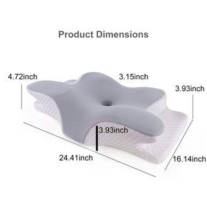 Oreiller cervical, oreillers ergonomiques en mousse à mémoire de forme pour dormir, oreiller de contour orthopédique, oreiller de lit doux et respirant - Product Image 2