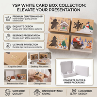 Scatola di Carta Kraft Personalizzata per Natale con Finestra Trasparente in PVC, Imballaggio in Cartone Ondulato Bianco per Dolci e Prodotti da Forno