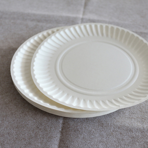 Plateaux à aliments en <span class=keywords><strong>carton</strong></span>, 100 pièces, assiettes rondes Kraft en papier jetables, vaisselle biodégradables, assiettes ovales jetables pour mariage - Product Image 4