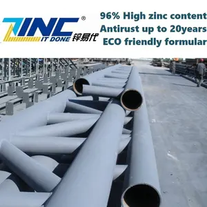 Tinta de galvanização a frio 96% Conteúdo de zinco Revestimento de acrílico para telhado de borracha líquida preço de fábrica de venda quente