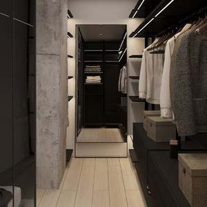 SANTOPOVA Armoire de grande taille sur mesure haut de gamme avec porte en verre, dressing pour chambre à coucher - Product Image 6