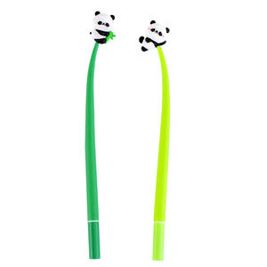 Penjualan laris kreatif kartun Panda bentuk goyang Gel pena lucu 0.5mm tinta hitam Panda goyang pena untuk alat tulis siswa - Product Image 4