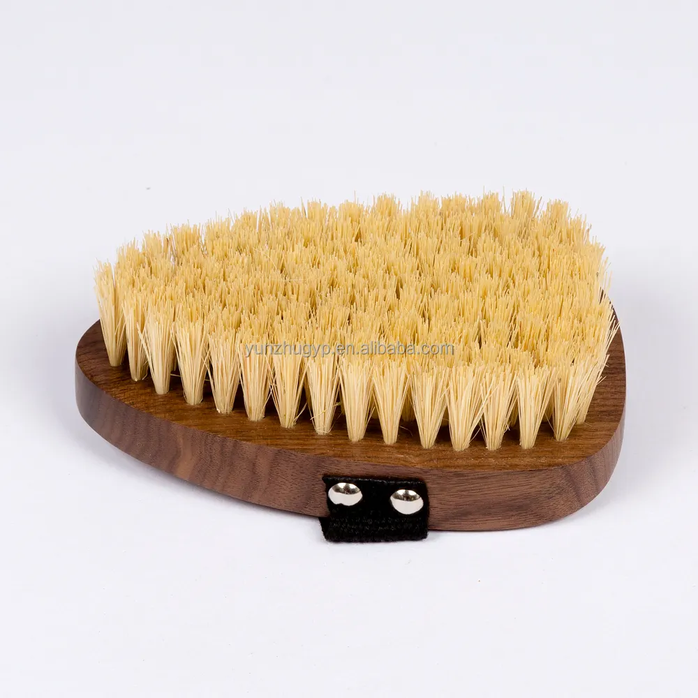 Brosse de bain en bois de Sisal avec Logo personnalisé, brosse de Massage pour gommage du dos à sec