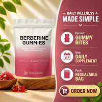 VitaSpring Gummies à la Berbérine, Compléments Immunitaires, Chardon-Marie et Cannelle, Sans Sucre