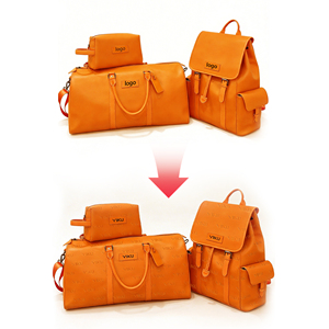 Borsa da Viaggio di Lusso Personalizzata YIKU con Logo Completo, Borsa per Weekend e Pernottamenti, Borsone Designer in Pelle PU per Uomo con Logo Stampato - Product Image 3