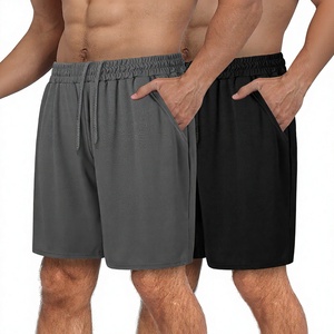 Pantalones Cortos Deportivos para Hombre QZFSO, Tejido Sólido, 100% Poliéster, Transpirables, Negros, de Secado Rápido, para Entrenamiento y Uso Casual - Product Image 3