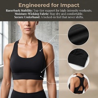 Soutien-gorge de sport professionnel en forme de I pour le yoga, avec imprimé frontal, en Spandex/Nylon respirant, personnalisable en usine
