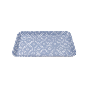 Plateau de service en mélamine en plastique <span class=keywords><strong>rectangulaire</strong></span> <span class=keywords><strong>à</strong></span> <span class=keywords><strong>fleurs</strong></span> blanches modernes - Product Image 3
