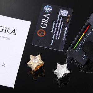 Anillo de Moissanita con Certificado de Diamante, Chapado en Oro, Plata de Ley 925, VVS, Estilo Hip Hop, para Hombre y Mujer - Product Image 5