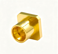 Connecteur de base d'antenne PCB SSMP-JHD-4-WP 50 Ohm DC-18GHz, connecteur coaxial vertical à double broche de positionnement en laiton plaqué or
