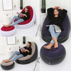 Modern New Double Recliner Inflatable PVC Soft Comfortable Lazy Sofa <strong>Bean</strong> <strong>Bag</strong> <strong>Fill</strong> Foldable Lounge Chair Backrest Armrests Set - Product Image 5