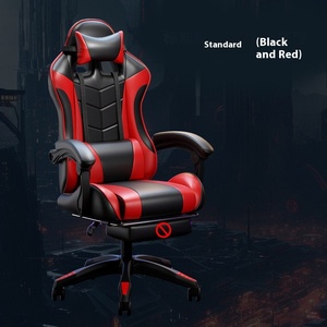 <span class=keywords><strong>Fauteuil</strong></span> Ergonomique <span class=keywords><strong>Pivotant</strong></span> E-Sports Confortable à Vérin, Massant pour Séances Prolongées, en Cuir Synthétique Moderne pour Ordinateur de Dortoir Masculin - Product Image 6