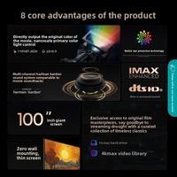 Televisor Láser para Sala de Estar de 100 Pulgadas L8K (PX3 Pro) 410nit, Alta Frecuencia de Actualización para Juegos, Cine Láser Tricolor 4K, Pantalla Fresnel