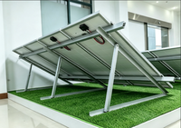 Support triangulaire solaire réglable en alliage d'aluminium 6005, base de support photovoltaïque inclinable pour toit plat, béton et sol de jardin