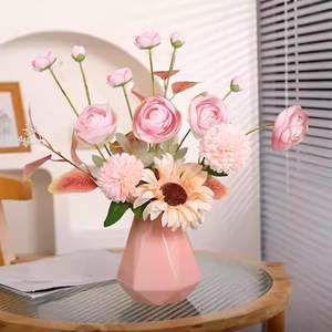 Ramos de Boda Hechos a Mano para el Hogar, Decoración, Arreglos Florales al por Mayor, Flores Artificiales de Seda Blancas Mixtas, Navidad, Año Nuevo Chino - Product Image 4