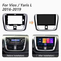 Quad-Core Radio Estéreo Android Audio Pantalla táctil Coche Auto Navegación Multimedia para Toyota Vios Yaris L 2016-2019