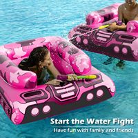 Flotteur de piscine gonflable de réservoir antidérapant avec le pistolet à eau sûr pour des jouets de natation de fête de lac de plage d'enfants de piscine d'adultes