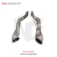 ING Downpipes en acier inoxydable à haut débit avec bouclier thermique pour Ferrari 812 – Amélioration des performances à fixation directe – Vente en gros