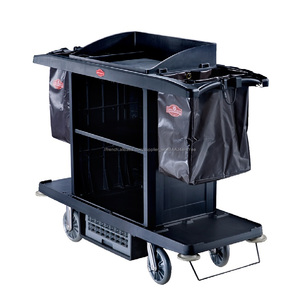 <span class=keywords><strong>Hotel</strong></span> Plastic Maid Housekeeping Trolley with Two Durable Bags - Product Image 4