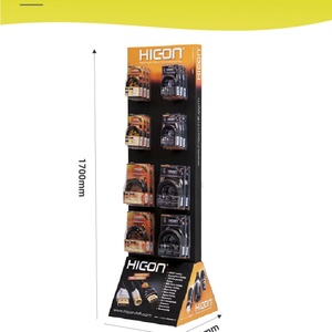 Eco-friendly Supermarket Floor <b>Display</b> Rack Customizable Foldable Recycled Cardboard Stand Peg <b>Hooks</b> for Hanging Electronic - Product Image 2