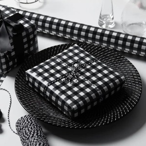 Custom Double-Sided PE Coated Checkered Pattern Eco-Friendly Recyclable Gift <b>Wrap</b> <b>Paper</b> <b>Roll</b> Digital Printing Packaging - Product Image 6