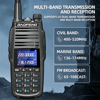 Radio bidirectionnelle portable professionnelle UV29M 10W, batterie 2000-2500mAh, fréquences VHF/UHF, 999 canaux, portée 10km, IP23 résistant à l'eau