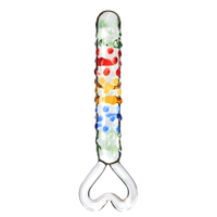 Vente en gros en stock, pas cher, grande quantité, modèle de perles droites, fabriqué à la main en verre cristal, plug anal, jouet sexuel