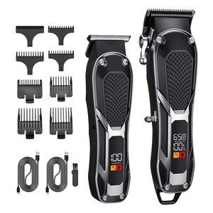 Nuovo Tagliacapelli <span class=keywords><strong>Professionale</strong></span> Senza Fili ad Alta Potenza per Barbieri, Set di Tosatrici Elettriche Ricaricabili USB - Product Image 1