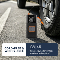 Nouvelle pompe à air portable pour voiture, compresseur sans fil rechargeable de 22 mm, avec affichage numérique de la pression et arrêt automatique.