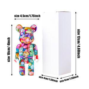 Figurine en résine d'ours de gravier en cristal naturel décoration d'ours violent maison bureau richesse attirant cadeau de pendaison de crémaillère - Product Image 2