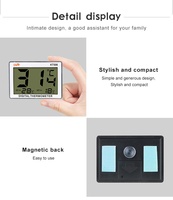 Termometer Digital Akuarium dengan Alarm Suhu, Penunjuk Suhu di Dalam Akuarium, Stiker Perekat 3M di Belakang, Pengukur Akuarium Baterai LR44