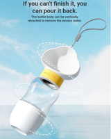 Bouteille d'eau portable anti-fuite pour chien, bol de voyage pour chien, gobelet pliable pour animaux de compagnie