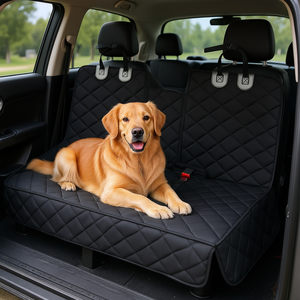 Housse de siège auto pour chien, protection arrière, tapis de siège arrière pour animaux, ajustement universel, imperméable, Oxford noir, rectangle, toutes saisons - Product Image 2