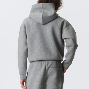 Sweats à capuche amples sans cordon, de haute qualité, en molleton épais 100% coton, pour hommes, coupe courte - Product Image 2