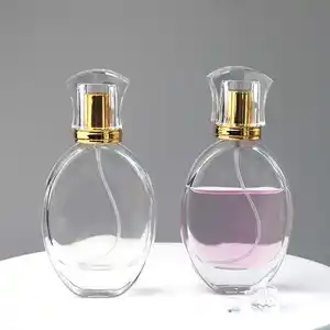 Prix de gros bouteilles de parfum en verre bouteille de parfum de forme ovale bouteille de parfum unique personnalisée