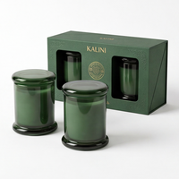Pot à bougie en verre ambré de luxe de 2 oz avec boîte, idéal pour le remplissage de cire parfumée, emballage cadeau, décoration intérieure – Fournisseur direct usine