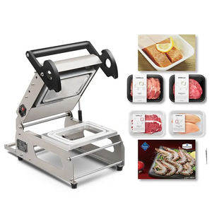 Máquina semiautomática de sellado de bandejas de plástico PP para alimentos para postres de arroz, producto de carne, rollo de tocino, comida cocida - Product Image 4