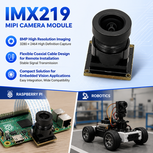 8MP ความละเอียดสูง IMX219 MIPI โมดูลกล้องสายเคเบิลโคแอกเซียลสำหรับราสเบอร์รี่ปี่ โรบอติกส์ฝังวิชันในตัว - Product Image 3