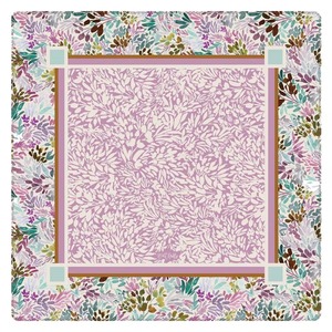 Tapis de table de mahjong américain de 31,5 pouces avec fond foncé, bordure florale rose et violette aquarelle, cadre géométrique doré, jeu de mahjong - Product Image 6