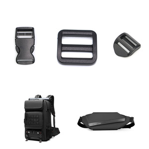 Adjustable Plastic Buckles For <b>Bag</b> Webbing D Ring Three Position Fasteners Black 10mm 15mm 20mm 25mm 30mm 38mm - Product Image 4