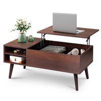 Table basse relevable en bois, design moderne, écologique, portable, avec rangement dissimulé, pour salon, maison et bureau