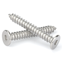 Tornillos autorroscantes de cabeza plana de acero inoxidable 304 Tornillos de madera de cola puntiaguda con cabeza hexagonal de cabeza delgada M2 M3 M4 M5 M6 M8
