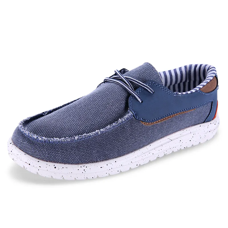 Mô hình mới nhất phẳng Chick Loafer trượt trên thương hiệu vải người đàn ông Sneakers Giày đi bộ chất lượng cao nhà máy bán buôn jinjiang xuất khẩu