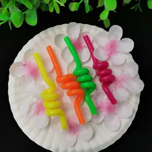 Dalga şekli doğum günü pastası Topper dekorasyon mumlar partiler ve doğum günü için renkli kek mumlar için eğlenceli