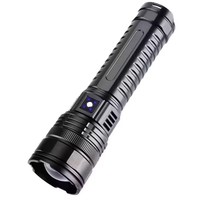 Lampe torche LED portable haute luminosité longue portée, étanche IP68, rechargeable par USB, 10000 lumens, pour le camping et les situations d'urgence
