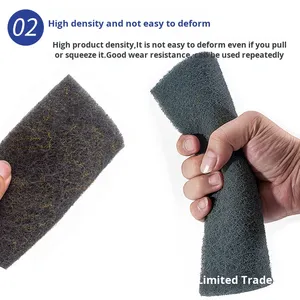 Industriële Vierkante Vorm Schuursponsje Ontbramen Roest Verwijdering Polijstdoek Voor Auto Spuitverf Auto Schoonmaken Polijstgereedschap - Product Image 3