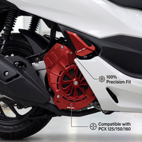 Modudu - Couvercle de radiateur de moto en alliage d'aluminium pour PCX160 PCX150 PCX125