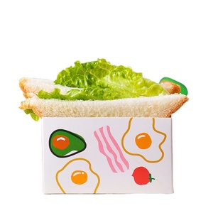 Boîte d'emballage carrée en papier kraft jetable, écologique, recyclable, imperméable, avec logo personnalisé, pour pâtisserie, desserts, sushis, aliments pour animaux de compagnie - Product Image 1